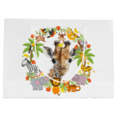 Joyeux Anniversaire Animaux Grand Sac Cadeau (Dos)