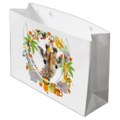 Joyeux Anniversaire Animaux Grand Sac Cadeau (Dos Angle)