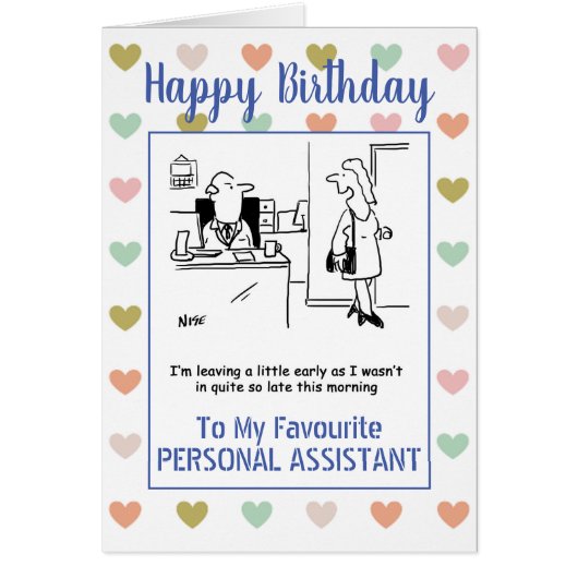 Joyeux Anniversaire Assistant Personnel (Devant)