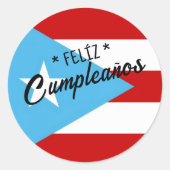 Joyeux anniversaire Autocollant – Fête Drapeau de (Devant)