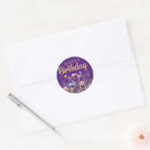 Joyeux Anniversaire Autocollant Simple Classique F (Enveloppe)