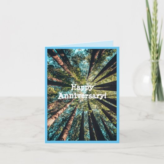Joyeux anniversaire avec arbres forestiers Carte d (Devant)