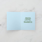 Joyeux anniversaire avec arbres forestiers Carte d (Intérieur)