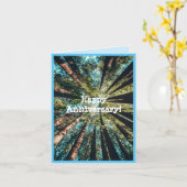 Joyeux anniversaire avec arbres forestiers Carte d (Fleur jaune)