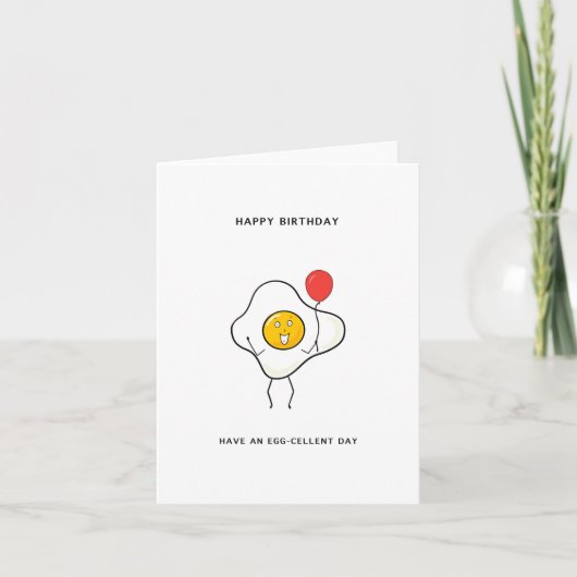 Joyeux Anniversaire avec une Carte Œuf-cellente (Devant)