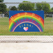 "Joyeux anniversaire!" Bannière arc-en-ciel person (En situation)