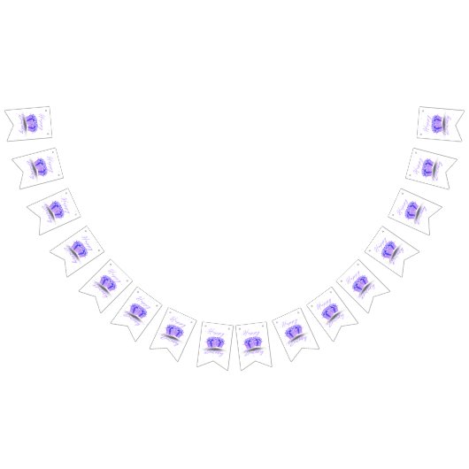 Joyeux Anniversaire Bannière de Bunting Plutôt Vio (Tout)