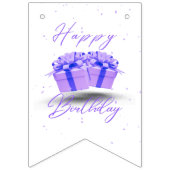 Joyeux Anniversaire Bannière de Bunting Plutôt Vio (Premier drapeau)