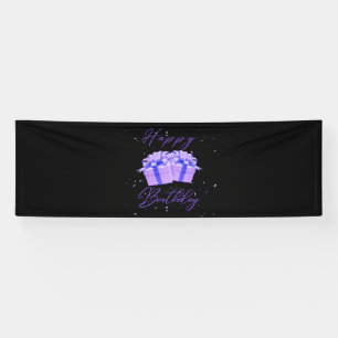 Joyeux Anniversaire Bannière en Vinyle 2.5x8 Viole