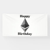Joyeux Anniversaire Bannière en Vinyle 4x8 Ethereu (Horizontal)