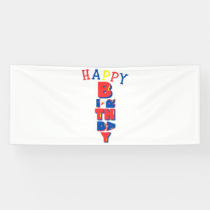 Joyeux Anniversaire Bannière Vinyl 2,5x6 Remix de