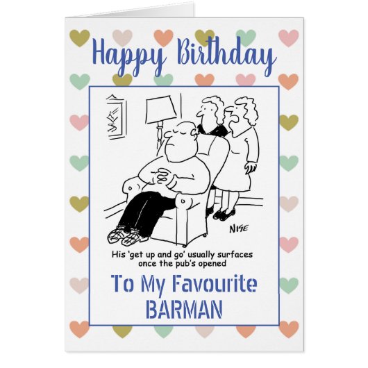 Joyeux anniversaire Barman (Devant)