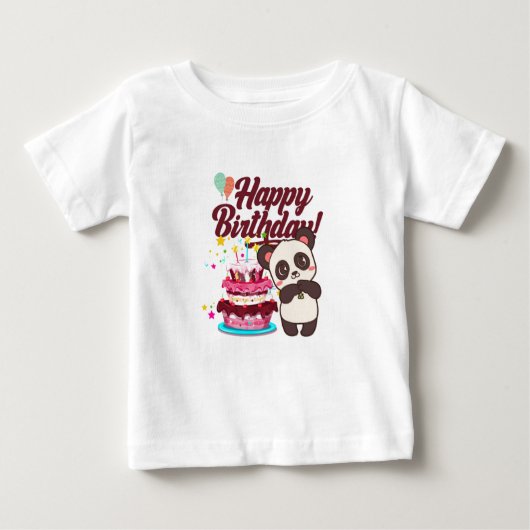 Joyeux anniversaire Bébé Enfants T-shirt blanc (Devant)