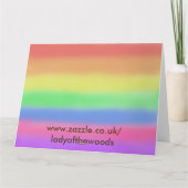 Joyeux anniversaire belle carte arc-en-ciel (Dos)