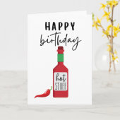 Joyeux Anniversaire Belle Chaude | Carte D'anniver (Fleur jaune)