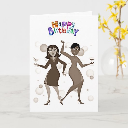 JOYEUX ANNIVERSAIRE **BELLE DAME*** CARTE (Fleur jaune)