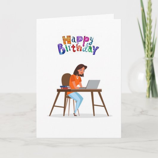 JOYEUX ANNIVERSAIRE **BELLE DAME*** CARTE (Devant)