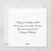 Joyeux anniversaire & belles fleurs. Carte de vœux (Dos)