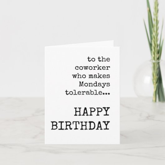 Joyeux Anniversaire, Bestie de travail, Carte Anni (Devant)