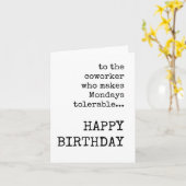 Joyeux Anniversaire, Bestie de travail, Carte Anni (Fleur jaune)