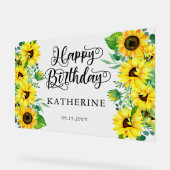 Joyeux Anniversaire Boho Sunflowers | Eucalyptus P (Angle)