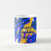 Joyeux anniversaire Bold Abstrait Confetti Mug (Centre)