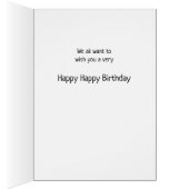 Joyeux anniversaire Boss Cute Puffin Oiseaux Humou (Intérieur (Droit))