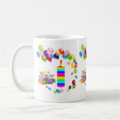 Joyeux Anniversaire Bougie de Mug (Gauche)