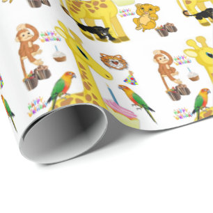 Joyeux Anniversaire Cadeau Enveloppement Papier Gi