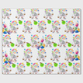Joyeux Anniversaire Cadeau Enveloppement Papier Po (Plat)