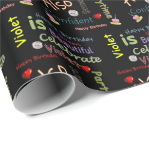 Joyeux Anniversaire Cadeau Enveloppement Papier Vi