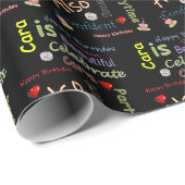 Joyeux Anniversaire Cadeau Papier Cara (Coin rond)