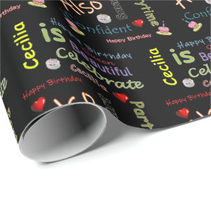 Joyeux Anniversaire Cadeau Papier Cecilia