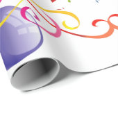 Joyeux Anniversaire Cadeau Papier Papier Pig Rose  (Coin rond)