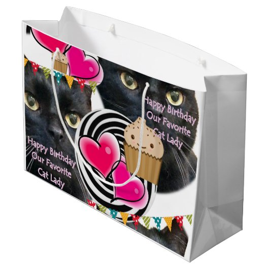 Joyeux Anniversaire Cadeau Sac Chat Dame (Dos Angle)