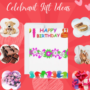 Joyeux anniversaire, cadre simple carte d'annivers
