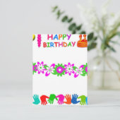 Joyeux anniversaire, cadre simple carte d'annivers (Debout devant)