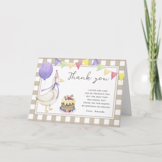 Joyeux anniversaire Canard fou merci (Devant)