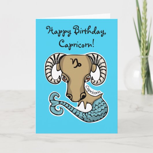 Joyeux anniversaire, Capricorn ! Carte de vœux (Devant)