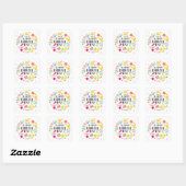 Joyeux Anniversaire Carré Sticker (Feuille)
