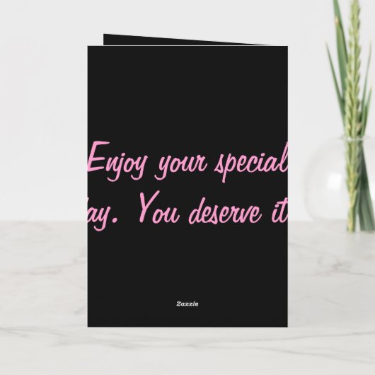 Joyeux anniversaire ! Carte (Dos)