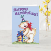 Joyeux anniversaire - Carte (Fleur jaune)