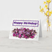 Joyeux anniversaire ! Carte (Fleur jaune)