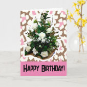 Joyeux anniversaire ! Carte (Fleur jaune)