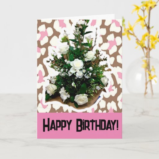 Joyeux anniversaire ! Carte (Fleur jaune)