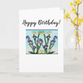 Joyeux anniversaire ! Carte (Fleur jaune)