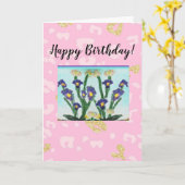 Joyeux anniversaire ! Carte (Fleur jaune)