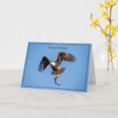Joyeux Anniversaire Carte Bald Eagle (Fleur jaune)