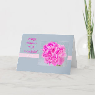 Joyeux Anniversaire Carte Boss Peonie Rose