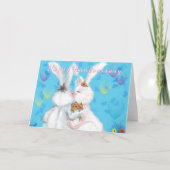 Joyeux Anniversaire Carte Bunny Love Hug (Devant)